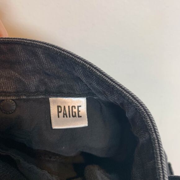 NWOT PAIGE Hoxton Straight Ankle frayed jeans Moonlight Fog whimsigoth 2774 - Picture 9 of 11